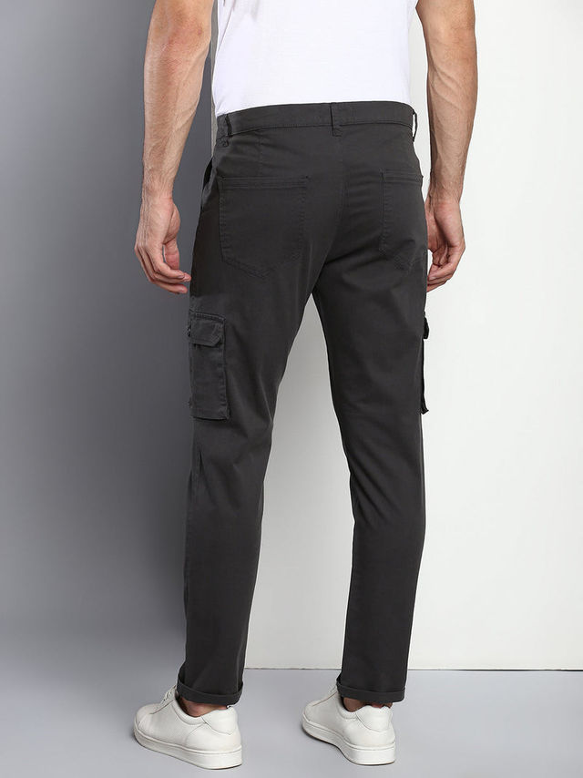 Dennis Lingo Men's Tapered Fit Cargos Trousers | Grey | 34