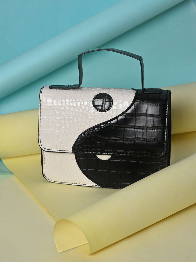 Haute Sauce Women's Textured PU 2 L Satchel | Multicolour