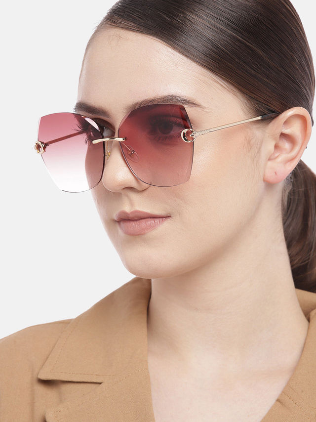 Voyage Women's Metal Sunglasses | Red - One Size