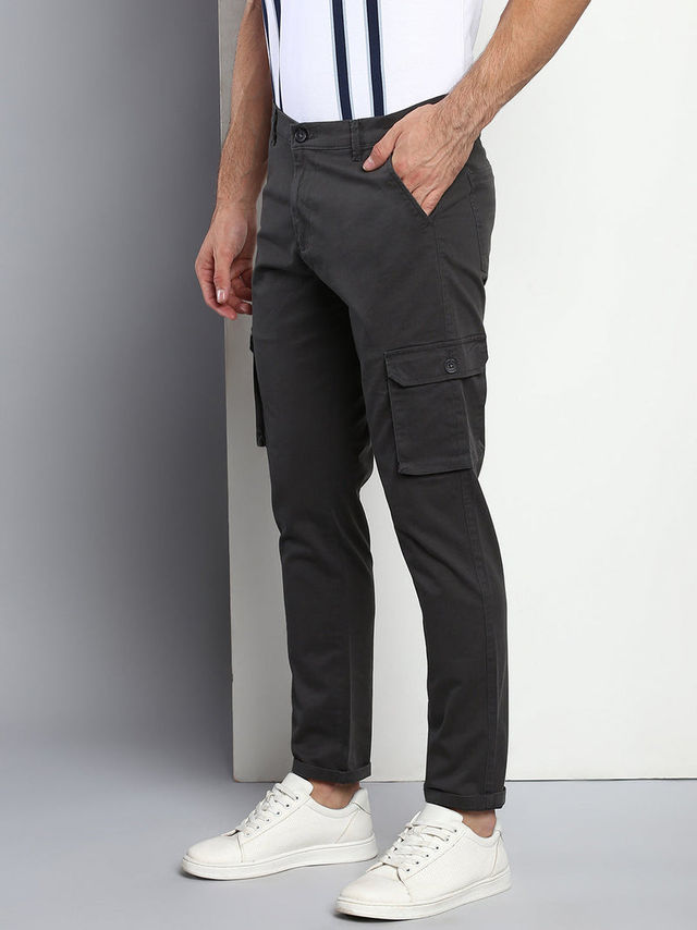 Dennis Lingo Men's Tapered Fit Cargos Trousers | Grey | 34