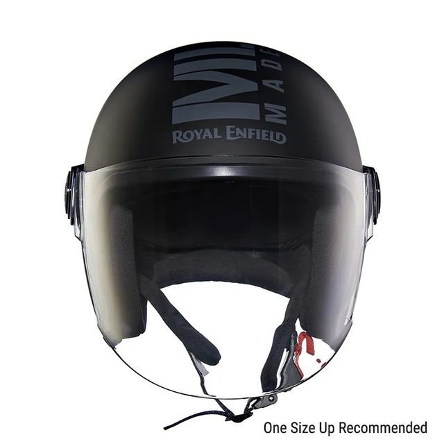 Royal Enfield Op Mlg Helmet | Matt Black And Dark Grey | L 