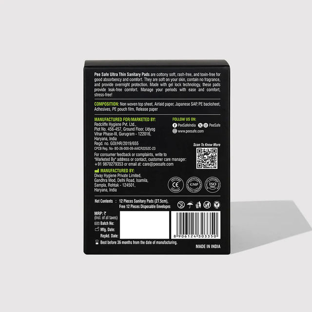 Pee Safe Ultra Thin XL Sanitary Pads
