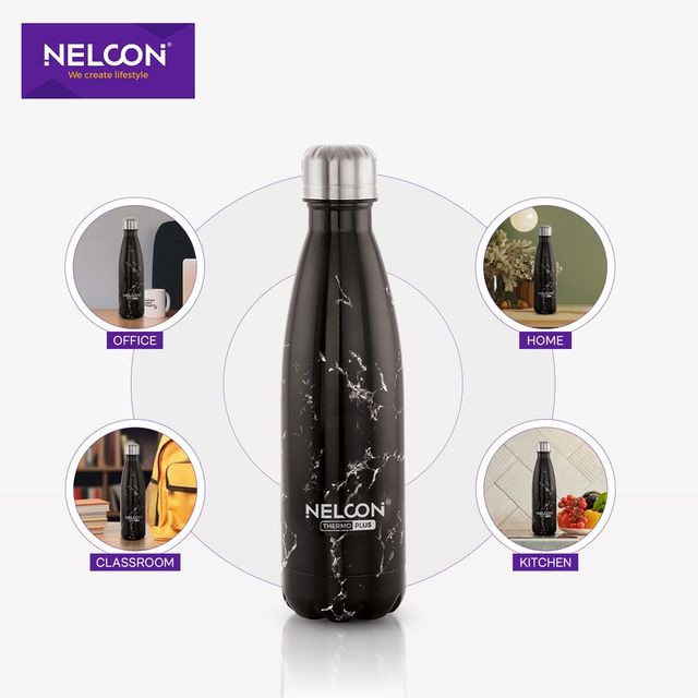 Nelcon Cola Bliss Thermoplus Vacuum Insulated Bottle | ISI Certified | School | College | 750 ml