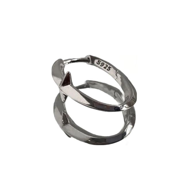 Salty Alpha Minimalist Kpop Silver Earrings