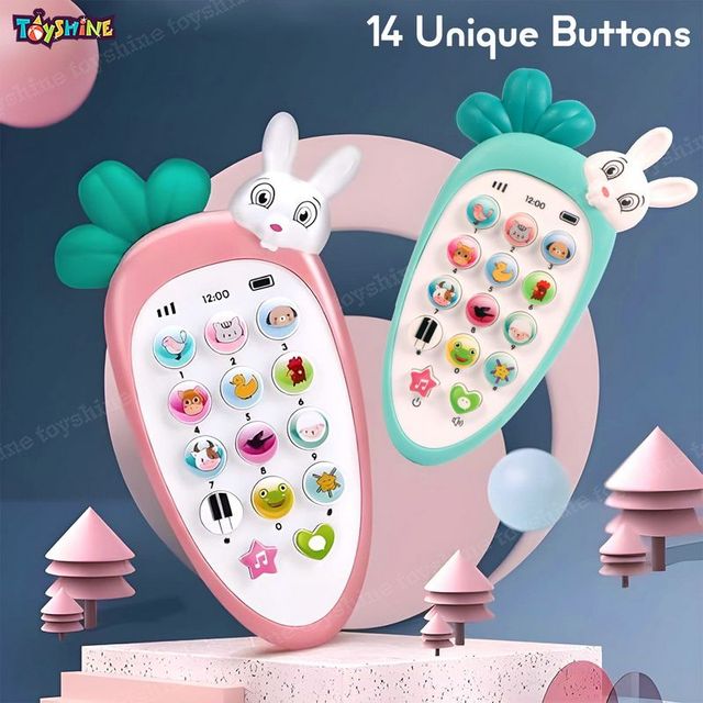 Toyshine Cell Phone Baby Toy For Toddlers And Young Children With 14 Unique Buttons And Functions (Colour May Vary)