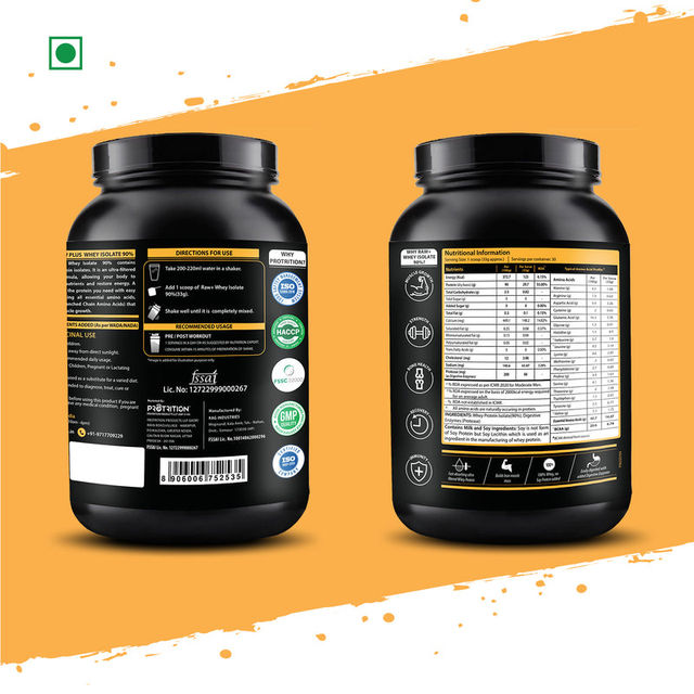 Protrition Raw + Whey Isolate 90%, Unflavoured