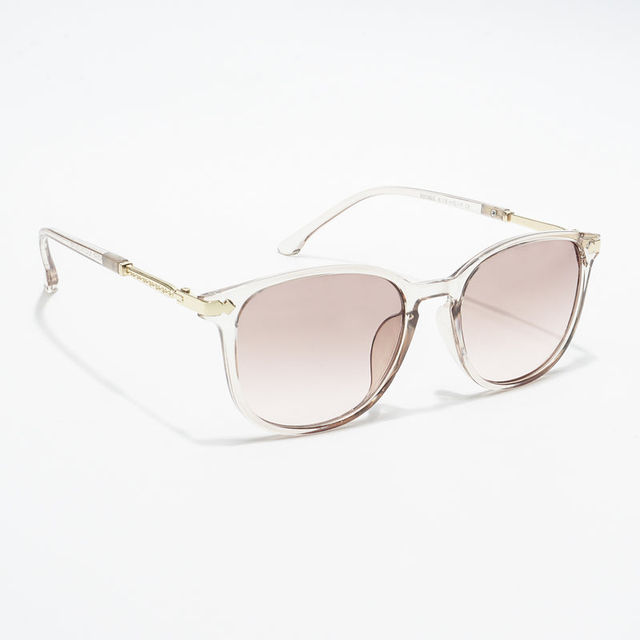 Voyage Unisex Plastic Wayfarer Sunglasses | Clear - M