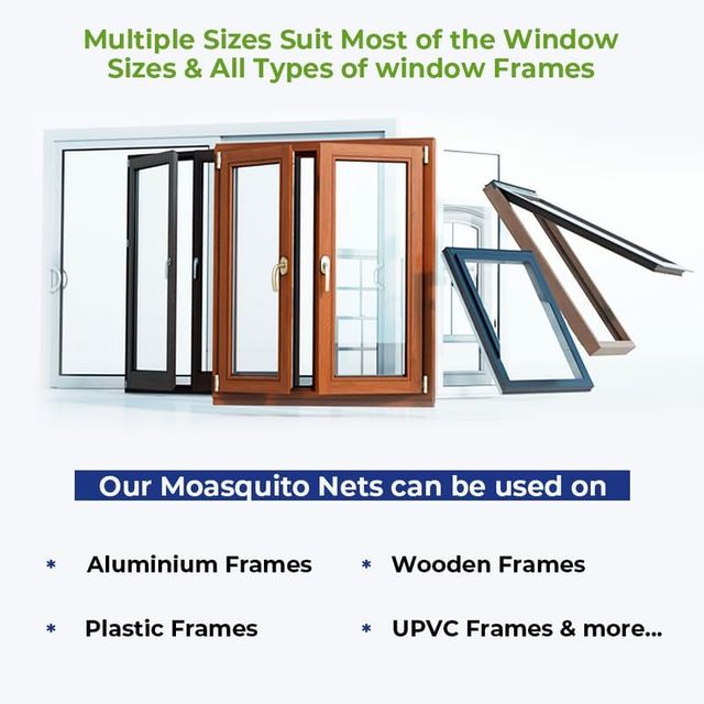 Classic Mosquito Net Prestitched Window Mosquito Net For Window | Black - 120 x 90 cm