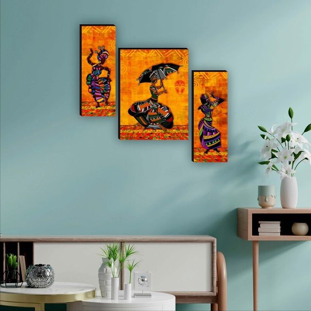 Saf Traditional Dance Home Decor Gifts, 12 x 9 inch, Unframed (Pack of 3)