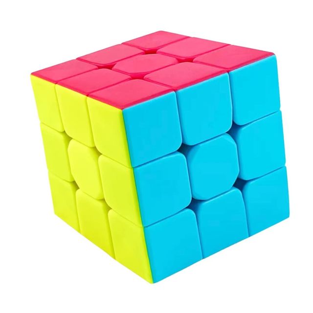 Fablue Cubes 3X3 High Speed Sticker Less Cube Puzzle Game Toy - Multicolor