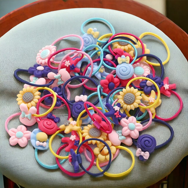 Jewels Galaxy Colorful Hair Rubber Bands For Women/Girls