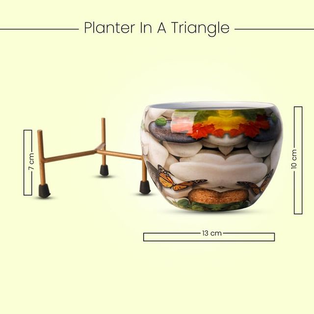 Buy Peng Essentials Reva Home Decor Vase With Stand I Desktop, Bedroom