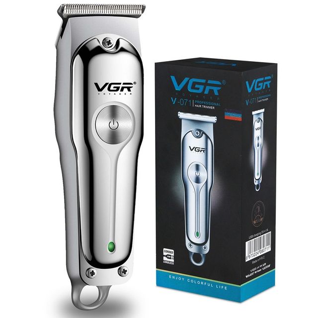 VGR V-071 Professional Beard & Mustache Hair Trimmer for Men With 120 Min Runtime | Silver