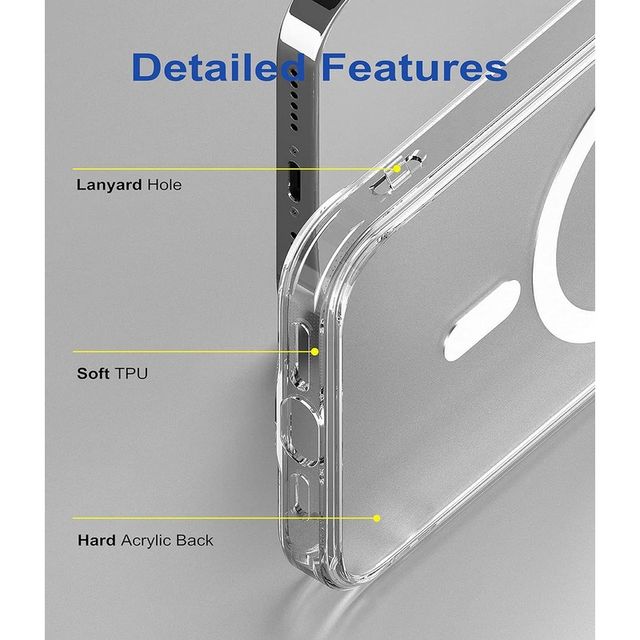 Kwine Case Apple iPhone 16 Pro Max Back Cover - Magsafe Case - Transparent