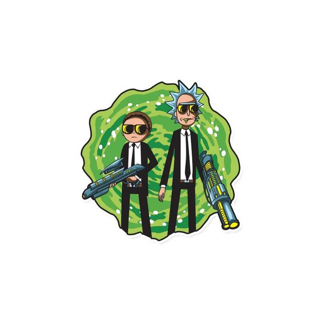 House Of Festivals Black Suits Comin' - Rick And Morty Official Sticker
