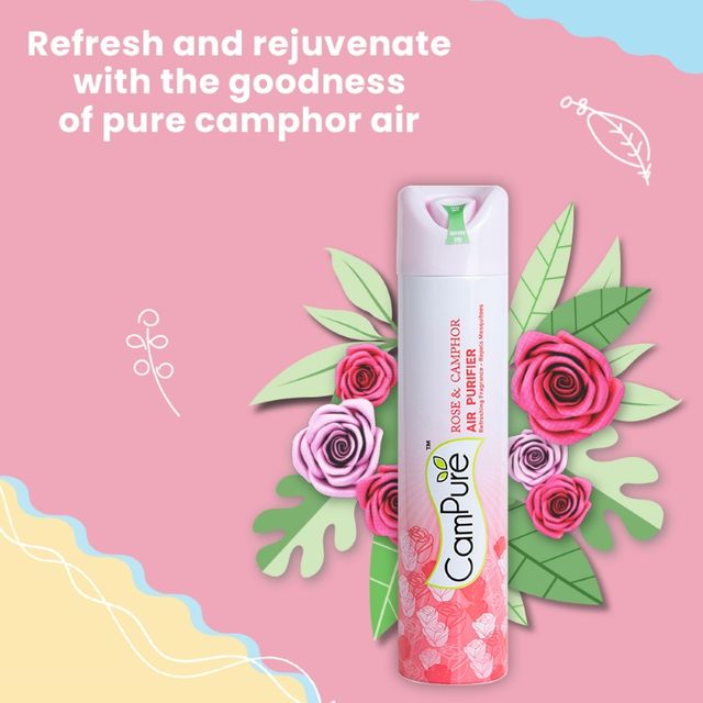Campure Rose & Camphor Air Purifier Can