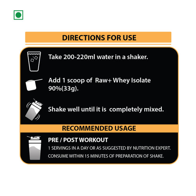 Protrition Raw + Whey Isolate 90%, Unflavoured