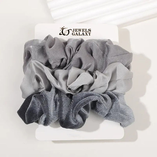 Jewels Galaxy Daily Use Multicolor Satin Scrunchies