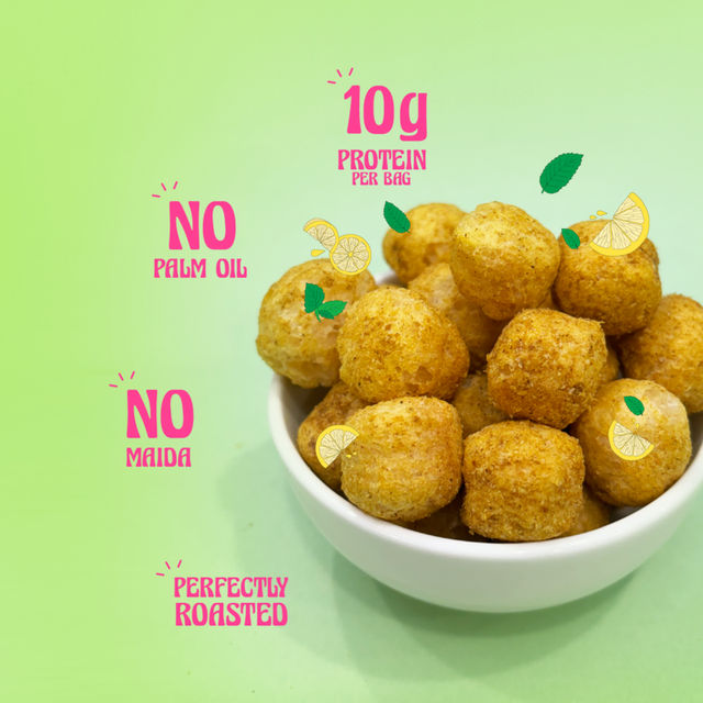 Taali Roasted Protein Puffs | Pudina Punch | Protein Rich , No Maida, No Palm Oil | Cheeseballs 2.0