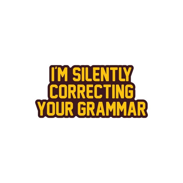 House Of Festivals Correcting Your Grammar - Sticker
