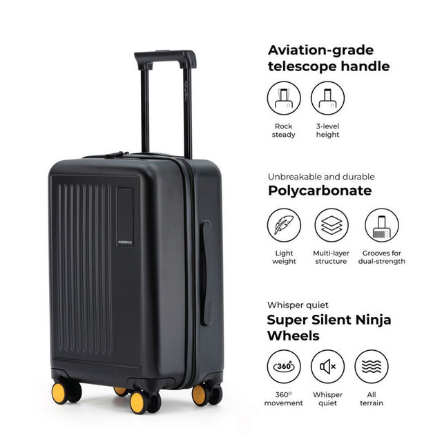Mokobara Textured Polycarbonate 40 L Telescopic Hard Luggage