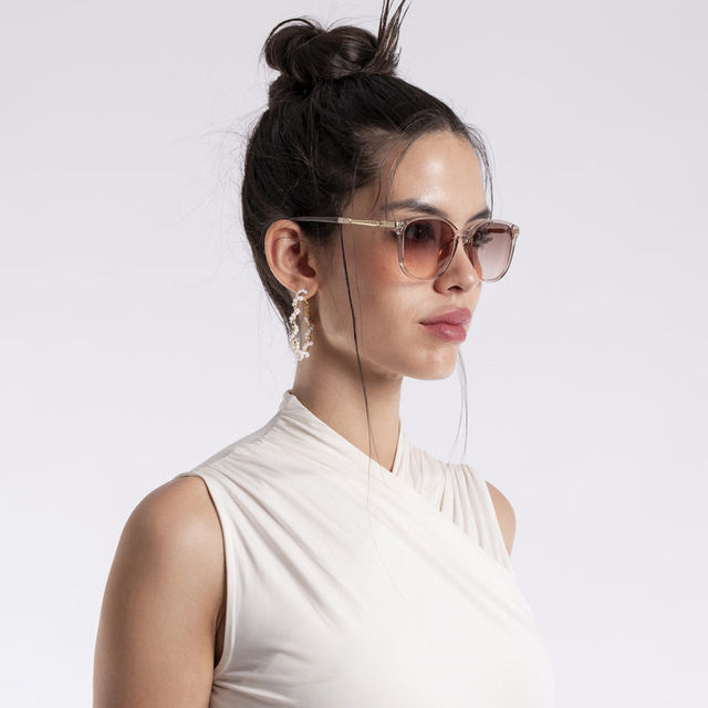 Voyage Unisex Plastic Wayfarer Sunglasses | Clear - M