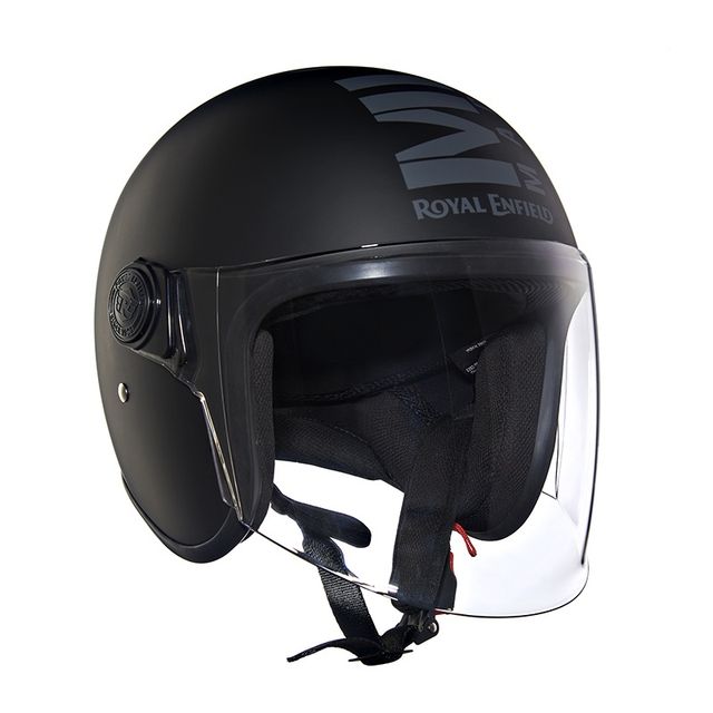 Royal Enfield Op Mlg Helmet | Matt Black And Dark Grey | L 