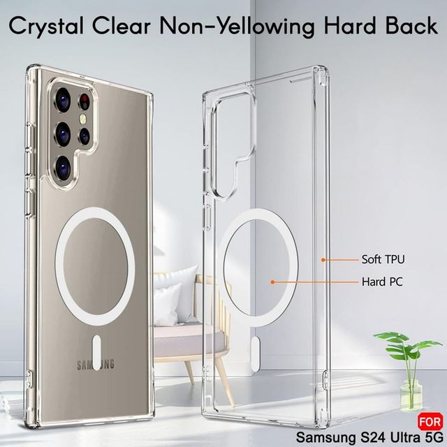 Kwine Case Samsung Galaxy S23 Fe Back Cover - Magsafe Case - Transparent