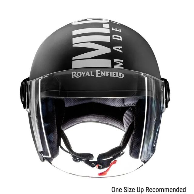 Royal Enfield Op Mlg Helmet | Matt Black And White | L 