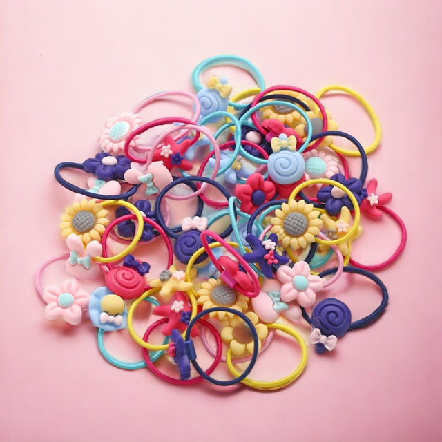 Jewels Galaxy Colorful Hair Rubber Bands For Women/Girls