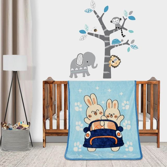Florida All Season Baby Flannel Blanket Wrapper | Pack of 2 | Red and Blue