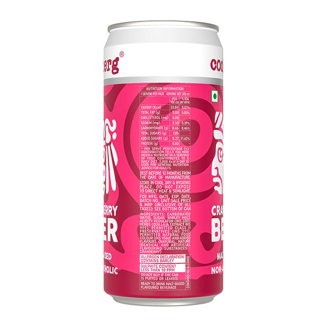 Coolberg Cranberry Non Alcoholic Beer Can 300 ml Combo
