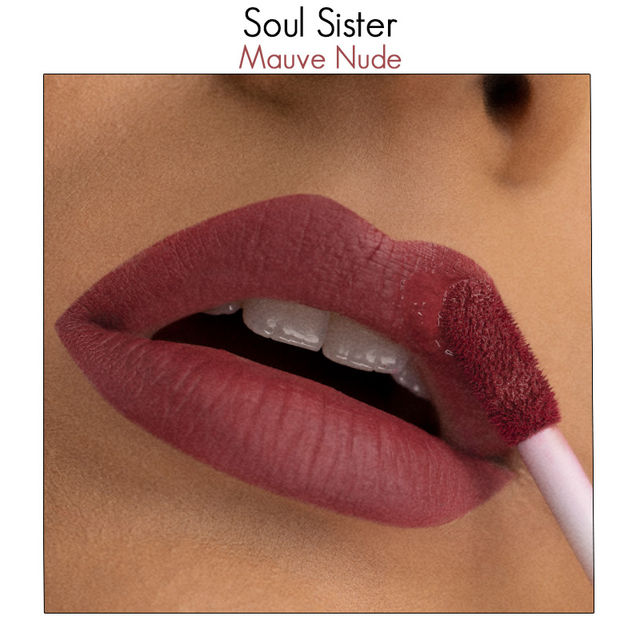 Nykaa All Day Liquid Lipstick - Soul Sister Mauve Nude | Lightweight