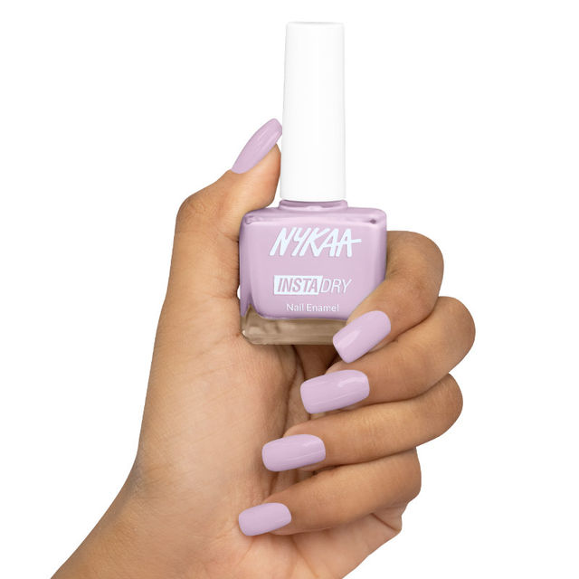 Nykaa Insta Dry Fast Drying Nail Enamel Polish Lilac Live 353 - Lilac