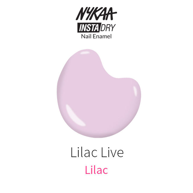 Nykaa Insta Dry Fast Drying Nail Enamel Polish Lilac Live 353 - Lilac