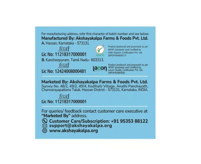 Akshayakalpa Amrutha - A2 Farm Fresh Organic Milk