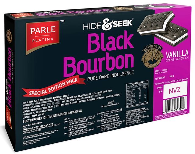 Parle Hide & Seek Black Bourbon Vanilla