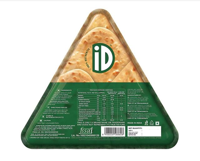 iD Fresh Homestyle Whole Wheat Paratha