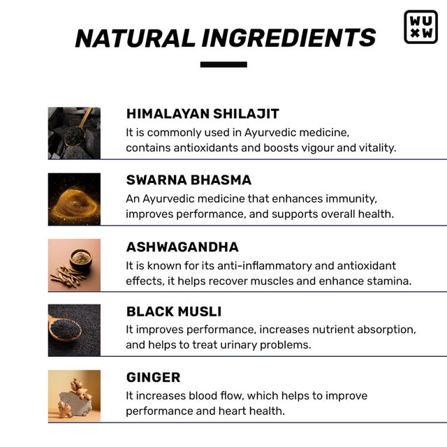 What's Up Wellness Shilajit Resin Gummies Resin With 24 Carat Gold Dust No Added Sugar - 30pcs