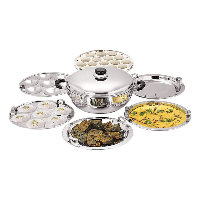 Softel�Stainless Steel Multi Kadai | 6-Pieces | Silver | 2 Litre