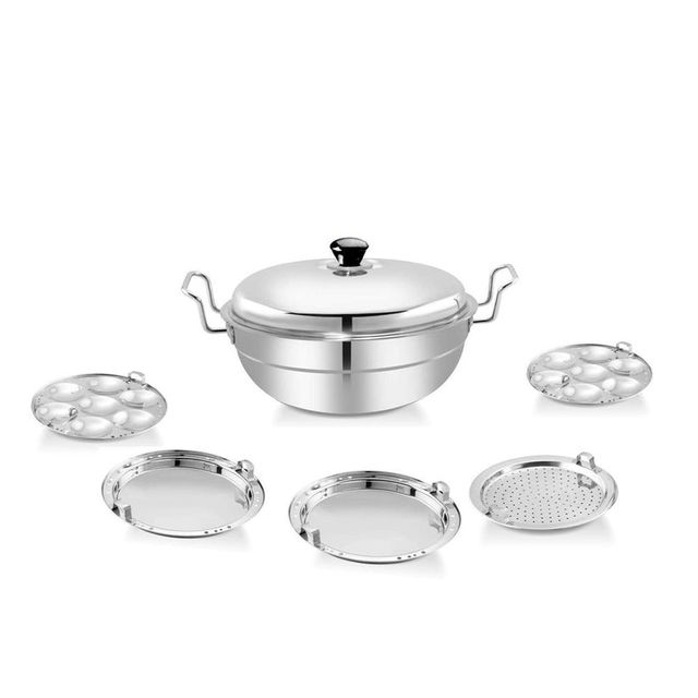 Softel�Stainless Steel Multi Kadai | 6-Pieces | Silver | 2 Litre