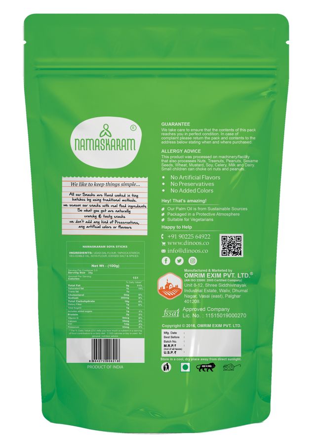 Namaskaram Soya Sticks