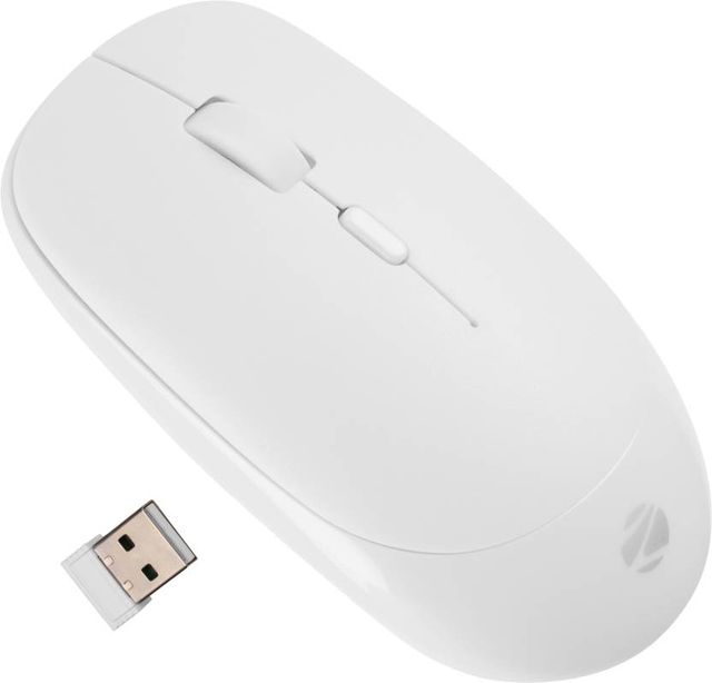 Zebronics Leopard Wireless Mouse, 2.4GHz, 1600 DPI, Silent Click, Mac, Laptop, Computer | White