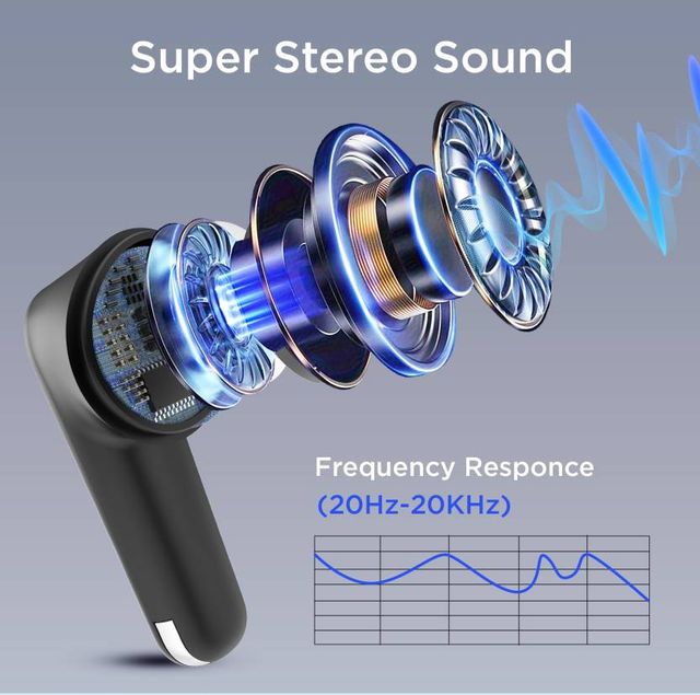 Aroma Nb138 Ascrow - 70 Hours Playback|Tws|Fast Charing |Anc With 32Db Noise Cancellation|Black