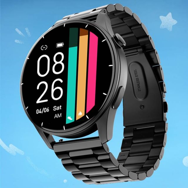 Noise  Crew Smartwatch with Bluetooth Calling | 1.38" LCD Display | IP68 Water Resistant - Elite Black
