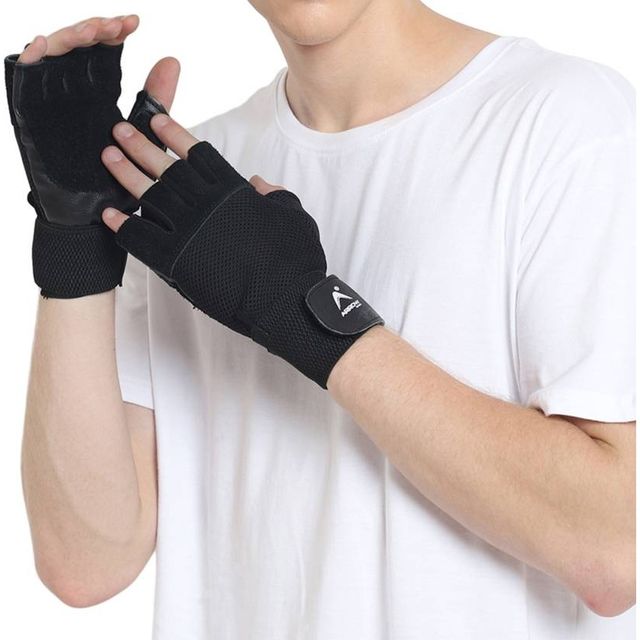 Arrowmax Gym Gloves Leather With Wrist Support