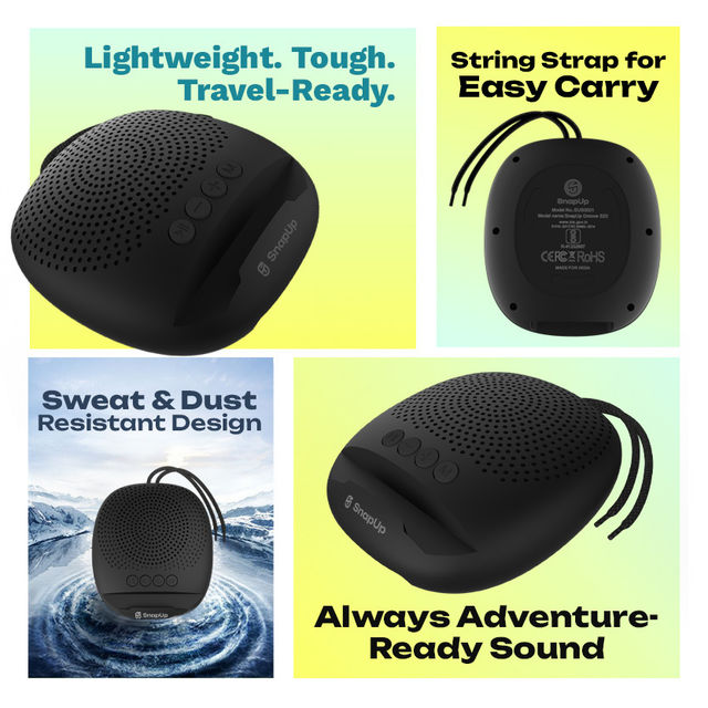 SnapUp Groove S20 Portable Bluetooth Speaker - Onyx