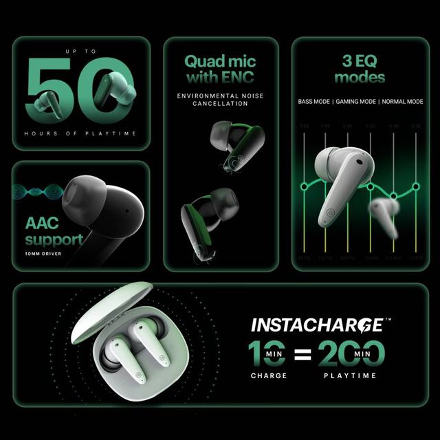 Noise Buds VS404 Truly Wireless Bluetooth Earbuds - Forest Green