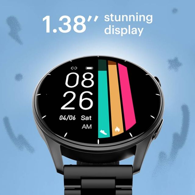 Noise  Crew Smartwatch with Bluetooth Calling | 1.38" LCD Display | IP68 Water Resistant - Elite Black