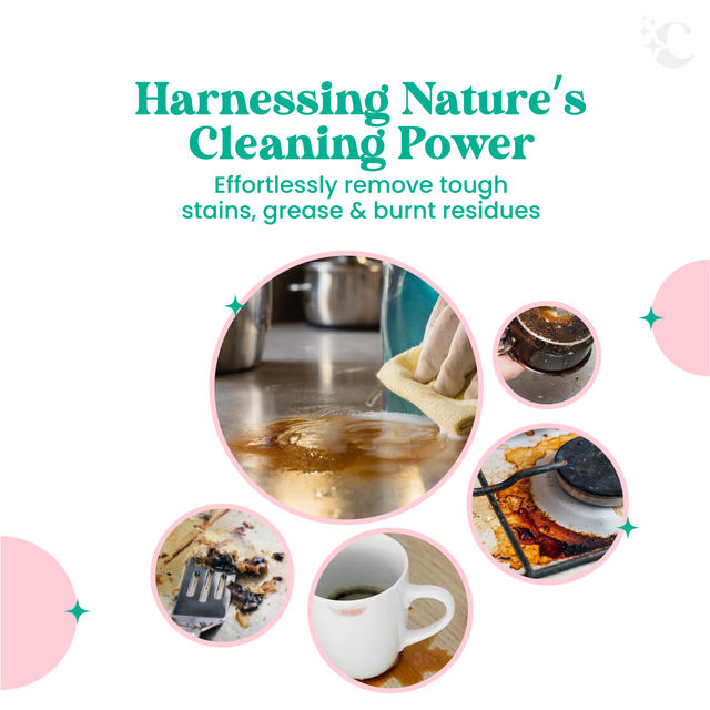 Cleevo Natural Copper Brass & Silver Cleaning Spray Pack Powder To Liquid (1l) & Cleevo Natural Dishwash Liquid Pack Non-Toxic Eco-Friendly Powder To Liquid Lime (2l) Combo